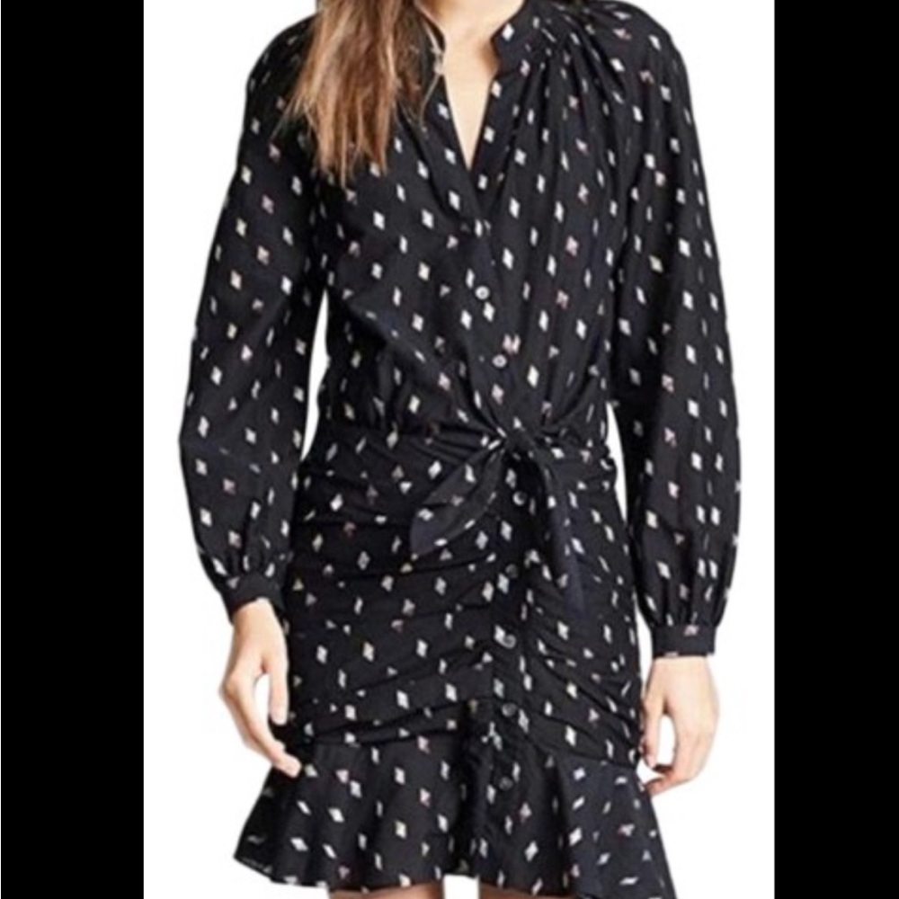 Veronica Beard ALIA FIL Coupe Minidress Black Multi Metallic - Size 2